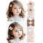 Baby Girls Hair Bow Clips, 10pcs Boutique Cotton Fully Lined Hair Pins, Non Slip Baby Barrettes Accessories for Infants Toddlers Fine Hair by BIANHUAN (Set-E)