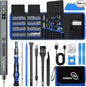 STREBITO 144-Piece Upgraded Electric Screwdriver, Max 0.7 N.m, 120 Magnetic Bits, 5-gear Torque Adjustment, Precision Screwdriver Set, Repair Tool Kit for Tech, Electronics and PC, Gifts for Men