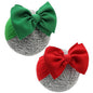 Baby Girl Bows Newborn Headband 0-6 Months Infant Big Bows for Birthday/Baby Shower/Photography/Baby Gifts (Red&Green)