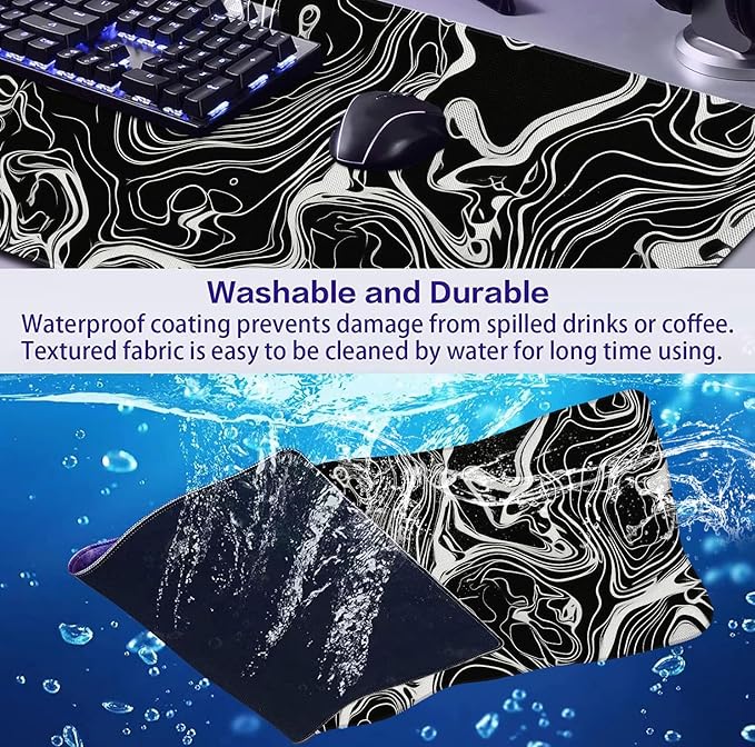 Minimalist Abstract Line XL Mouse Pad, Suitable for Home Office and Study Keyboard Mouse Pad 35.4 x 15.7 x 0.12 Inches