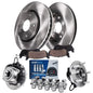 Detroit Axle - Front Brake Kit for Routan Chrysler Town & Country Dodge Grand Caravan Ram C/V, Disc Brake Rotors Ceramic Brakes