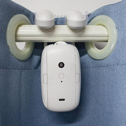 Automatic Curtain Opener and Closer, Smart Curtain Motor with App Timer, Remote Control Curtain Rail Curtain Opener Robot for Roman Rod Tracks