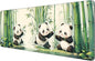 Dynippy Thin Extended Gaming Mouse Pad （31.5 * 11.8 * 0.08 inch） with Stitched Edges Large Mousepad Long XXL Keyboard and Mouse pad Desk Mat for Gaming Office & Home - Cute Panda