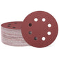HARFINGTON 50 Pcs 5 Inch Sanding Discs, 400 Grit Hook and Loop Sandpaper, 8-Hole Aluminum Oxide Orbital Sander Sandpaper for Woodworking Automotive Metal Polishing, Red