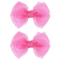 Hot Pink Mesh Hair Bow Clips 4" Organza Double Tulle Bow Barrettes Alligator Hair Pins Boutique Birthday Party Dress outfit Decor Accessories Valentines Xmas Gift for Teens Toddler Girls Kids