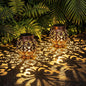 Edenseelake 2 Pack Solar Hanging Lanterns Outdoor Waterproof Flower Lights, Metal Decorative LED Lantern for Garden, Patio, Porch, Yard, Lawn, Bronze