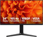 Amazon Basics 24 Inch (23.8 inch viewable) Gaming Monitor, FHD 1080P, 165Hz, VESA Compatible, Adaptive sync, 1ms Response, Black