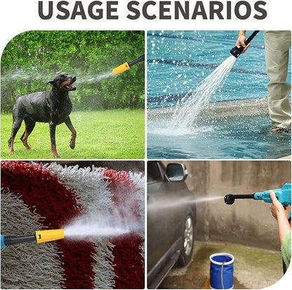 Cordless Pressure Washer, Portable Power Cleaner, 750PSI High Pressure Water, 3 Speed, 6-in-1 Nozzle Handheld Pressure Washer for Car, Home, Garden Cleaning (No Battery)