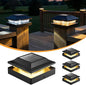 Brightown Solar Post Cap Lights Outdoor 4-Pack, Waterproof Fence Post Solar Lights for 4x4 Wood/Vinyl Posts, 16 LED Deck Post Lights with 2 Color Modes Decorate Patio Porch Garden