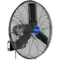 Global Industrial 24" Outdoor-Rated Oscillating Wall-Mount Fan, 2 Speeds, 7700 CFM, 3/10 HP, Black Powder Coat Finish, For Commercial & Industrial Use