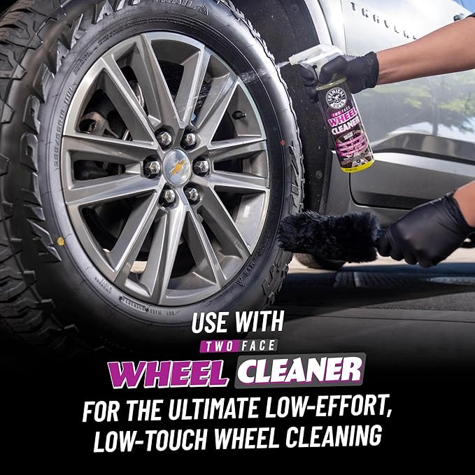 Chemical Guys Gerbil Wheel and Rim Brush, Safe for Exhaust, Tires, Rims, Engine Bays, & More, 2 Pack