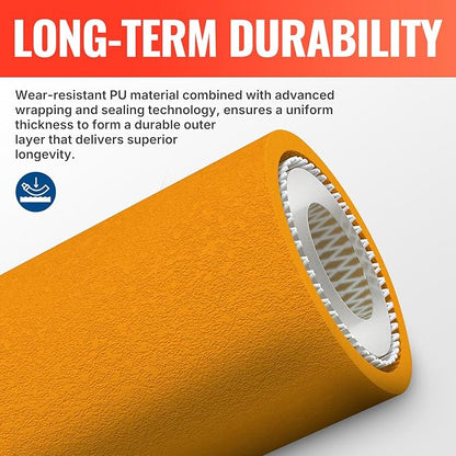 YAMATIC Upgraded Flexible Pressure Washer Hose 50 FT 3400 PSI, 1/4" Wear & Kink Resistant Power Washer Hose with Heat Protect Sleeve, Durable Replacement Hose for Uberflex Flexzilla Ryobi