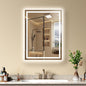 24X30 LED Bathroom Mirror with Lights, Anti-Fog, Dimmable - Lighted Bathroom Vanity Mirror with Front & Back Light, 3 Color Temperatures, Memory Function, Tempered Glass (Horizontal/Vertical)