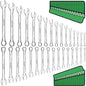 SWANLAKE 32-Piece Combination Wrench Set, SAE and Metric, 1/4"-1" & 7mm-22mm, 12 Point, Chrome Vanadium Steel