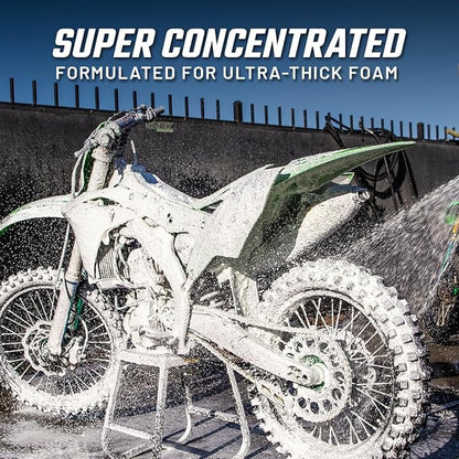 Slick Products Total Off-Road Wash Super Concentrate – Thick Foaming Car Wash Soap with Hybrid-Ceramic Formula for Dirt Bikes ATV UTV Trucks Jeeps and More – Foam Cannon Ready – 32 oz