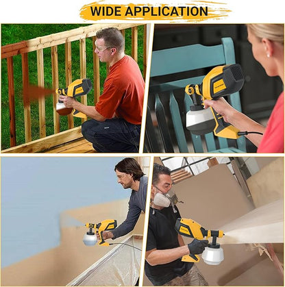 HVLP Paint Sprayer, 1200ML Electric Spray Gun with 5 Nozzles & 3 Spray Patterns, Adjustable Spray Width, Easy to Clean for Furniture, Cabinets, Walls & Home Painting