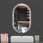 Oval LED Bathroom Mirror, 22"x 36" Frameless LED Mirror with Front Light and Backlit, Anti-Fog, Dimmable Modern Wall Mounted Lighted Mirror，Pill-Shaped Smart Mirror Bathroom