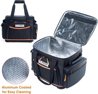 FRECOLSH Travel Carrying Case Compatible with Jackery 500, Portable Power Station Storage Case with Water- proof Bottom and Pocket for Jackery Accessories, Storage Bag Only