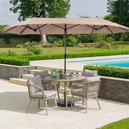 HERA'S PALACE 13 ft Rectangle Patio Umbrellas Large Outdoor Umbrella with Crank Powerful UV Protective Table Umbrella Outdoor Patio for Backyard, Pool, Garden, Deck