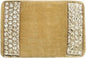 Zahari Home Sinatra Modern Bathroom Rug Classic Luxury Bath Rug Contemporary Decor Champagne Gold Bath Mat for Shower Unique Design Stylish Bathroom Rug Bath Shower Tub Décor