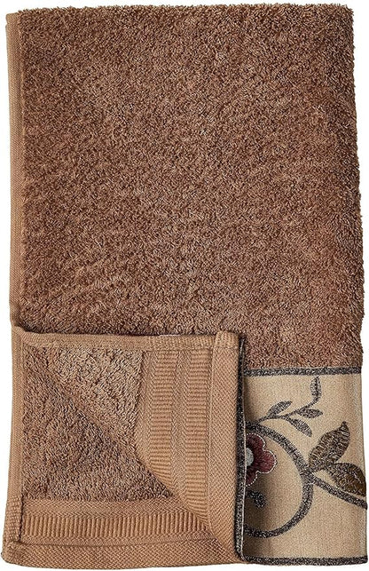 Zahari Home Larrisa Floral Bathroom Towel Set - 3 Piece Bath, Hand, and Wash Towels - Modern Classic Contemporary Decor With Beautiful Unique Design - Stylish Flower Set