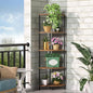 Corner Plant Stand Shelf, 5 Tier Tall Shelf Plant Stand for Indoor Plants, Rustic Brown Corner Bookshelf Wall Decor Living Room, 44.1" Display Shelf for Bedroom, Bathroom, Small Space