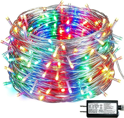 Multicolor String Lights for Indoor Bedroom, 33FT 100 LED Fairy Lights with 8 Modes & Memory, Plug in Twinkle Christmas Light, Waterproof for Outdoor Patio, Garden, Classroom, Dorm or Tree