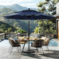 Sophia & William 10ft 3 Tier Auto-tilt Patio Umbrella, Outdoor Double Vented Umbrella with Crank, Navy