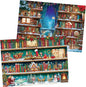 Sutinban 2 Packs Christmas Bookself 500 Piece Puzzles for Adults, Jigsaw Puzzle for Kids Adults Seniors, Challenging Colorful Puzzles Family Game Gift Decor 20.0 * 14.2