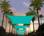 Amgo Custom Size 7' x 20' Turquoise Rectangle Square Sun Shade Sail UPF50+ AGTAPR1620, Order to Make Canopy Awning, 95% UV Blockage, Water & Air Permeable, Commercial and Residential (We Customize)