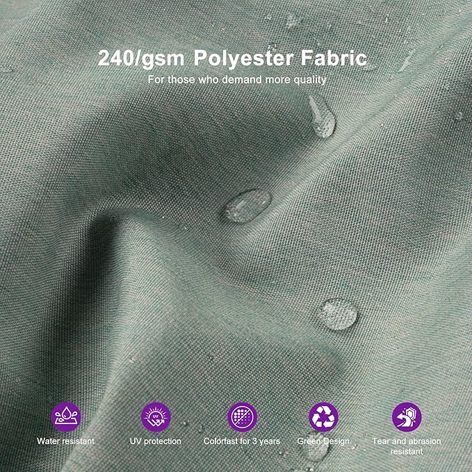 PURPLE LEAF 12 FT Cantilever Umbrella - Large Offset Square Outdoor Patio Umbrella, Windproof Heavy Duty Hanging Outside for Patio, Mint Green