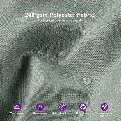 PURPLE LEAF 12 FT Cantilever Umbrella - Large Offset Square Outdoor Patio Umbrella, Windproof Heavy Duty Hanging Outside for Patio, Mint Green