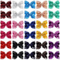 CÉLLOT Party Festival Baby Girls Sparkling Bows Clips 30PCS Glitter Sequins 4" Hair Bows Alligator Hair Clips for Girls Baby Children Toddlers