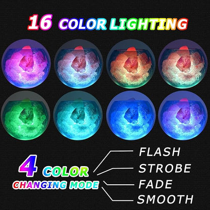 USB Himalayan Salt Lamp with Remote Control, 16 Colors Lighting & 4 Color Changing Mode Salt Rock Lamp, Used for Holiday Gift, Home Deco, Yoga, Office
