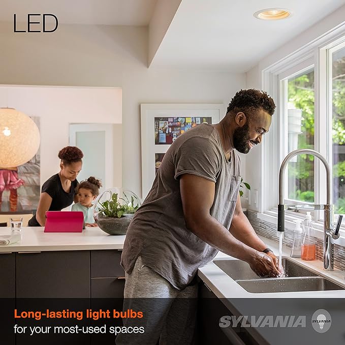 Sylvania LED Flood BR30 Light Bulb, 65W = 9W, 10 Year, 650 Lumens, Dimmable, 2700K, Soft White - 12 Pack (41262)