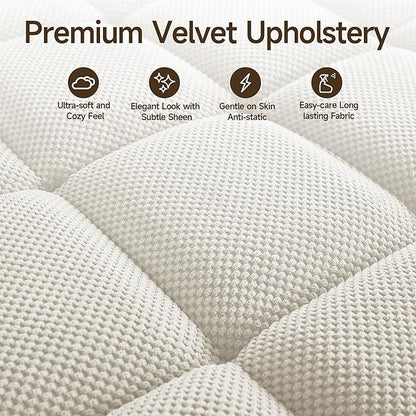 70.9" Chaise Lounge Chair Indoor, Oversized Boucle Upholstered Sofa Bed, Adjustable Backrest Deep Seat Reading Chair, Sofas Couches for Living Room with Storage, Cup Holders & 360° Swivel Side Table