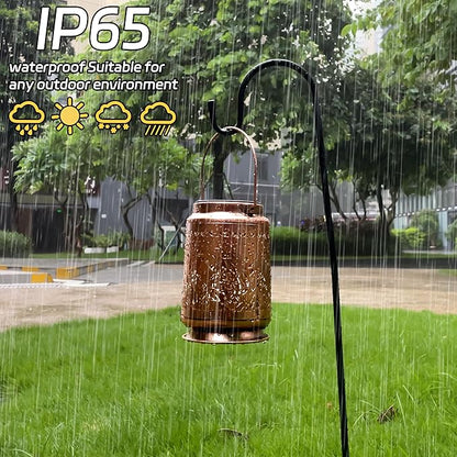 KY&BOSAM Solar Lanterns Outdoor Waterproof Pet Dog Memorial Garden Decor Hangings Metal Solar Lantern LED Lights 800Ah Battery Outside for Thoughtful Pet Loss Sympathy Remembrance Bereavement Gift