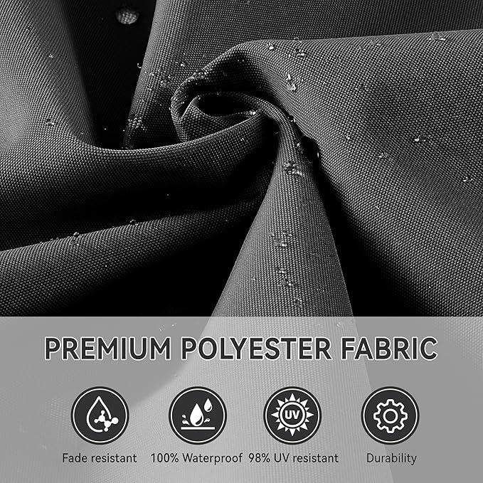 10' X 10' Cantilever Patio Umbrella Outdoor with Base Included Heavy Duty Double Top Windproof Square Offset Umbrellas with 360-degree Rotation for Pool Deck Backyard, Black