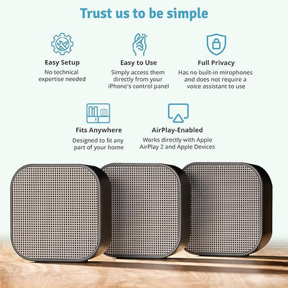 Dio Node Multiroom Wi-Fi Home Speakers (1-Pack), Works with Apple AirPlay 2 and Other Apple Devices, Immersive Sound System, Easy to Connect, Spotify Player
