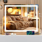 Vanity Mirror with Lights, 24'' x 20'' Lighted Makeup Mirror, Touch Screen with 3-Color Lighting, Dimmable for Vanity Desk Tabletop Square Gold