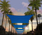 Amgo Custom Size 11' x 13' Blue Rectangle Square Sun Shade Sail UPF50+ AGTAPR1620, Order to Make Canopy Awning, 95% UV Blockage, Water & Air Permeable, Commercial and Residential (We Customize)