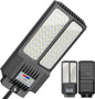 Large Solar Street Lights Outdoor Waterproof Heavy Duty, Dusk to Down Solar Parking Lot Lights Mention Sensor, Outdoor Yard Light LED Floodlight with Remote Control for Graden Patio